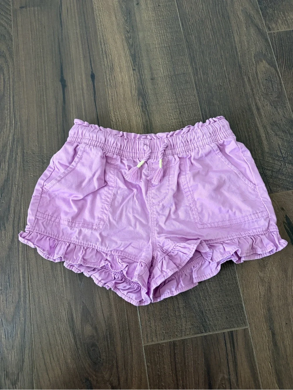 GAP Lilac Ruffle-Hem High-Waist Women's Shorts